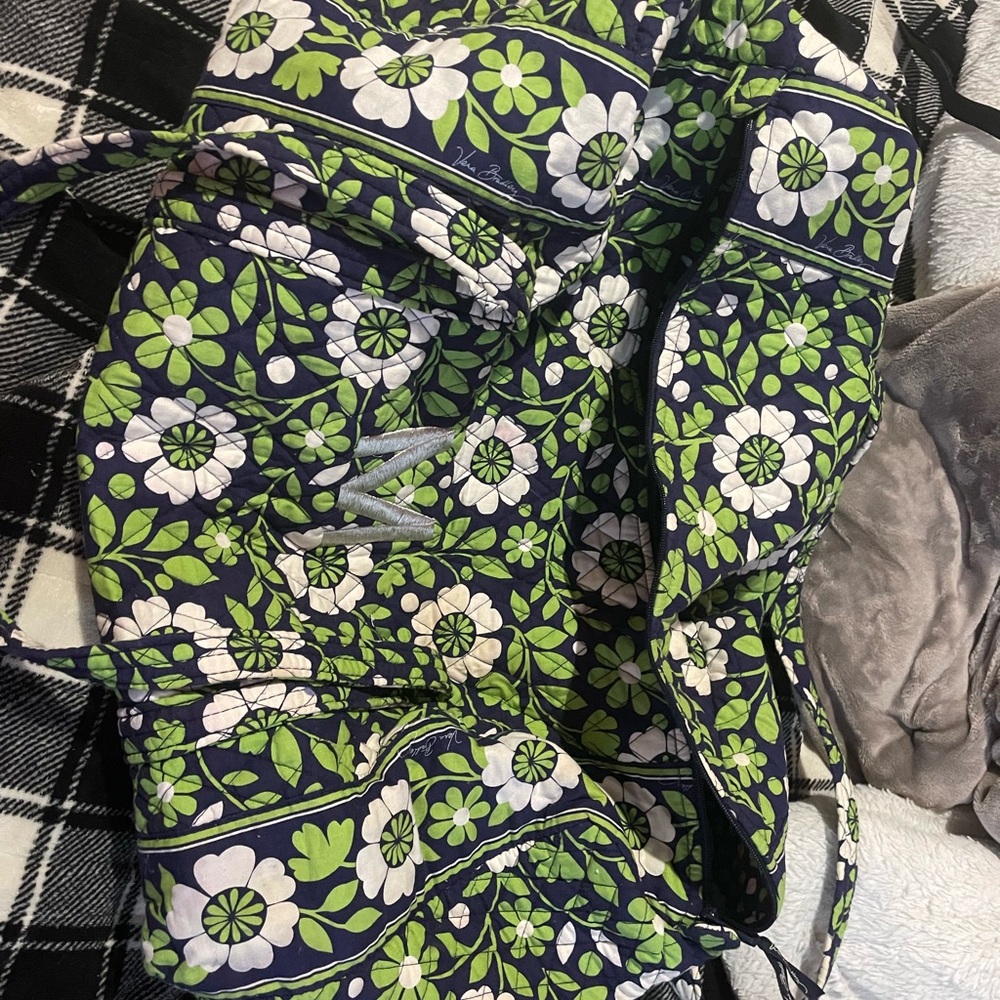 Vera Bradley Floral Travel Bag - Green and Blue